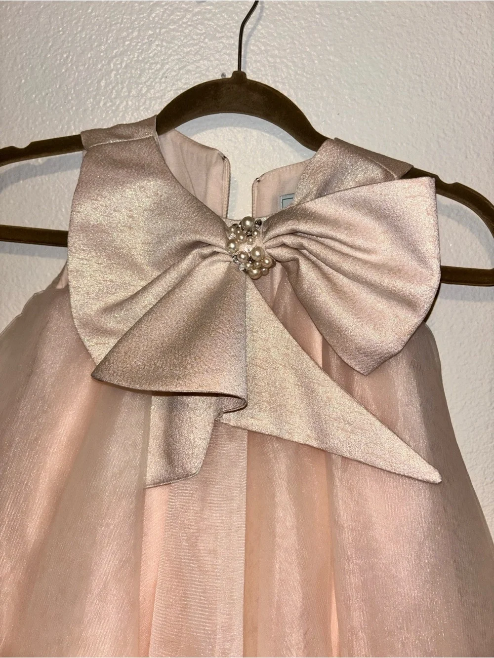 Petit Maison Kids Jackie Peach dress and headband size 4
